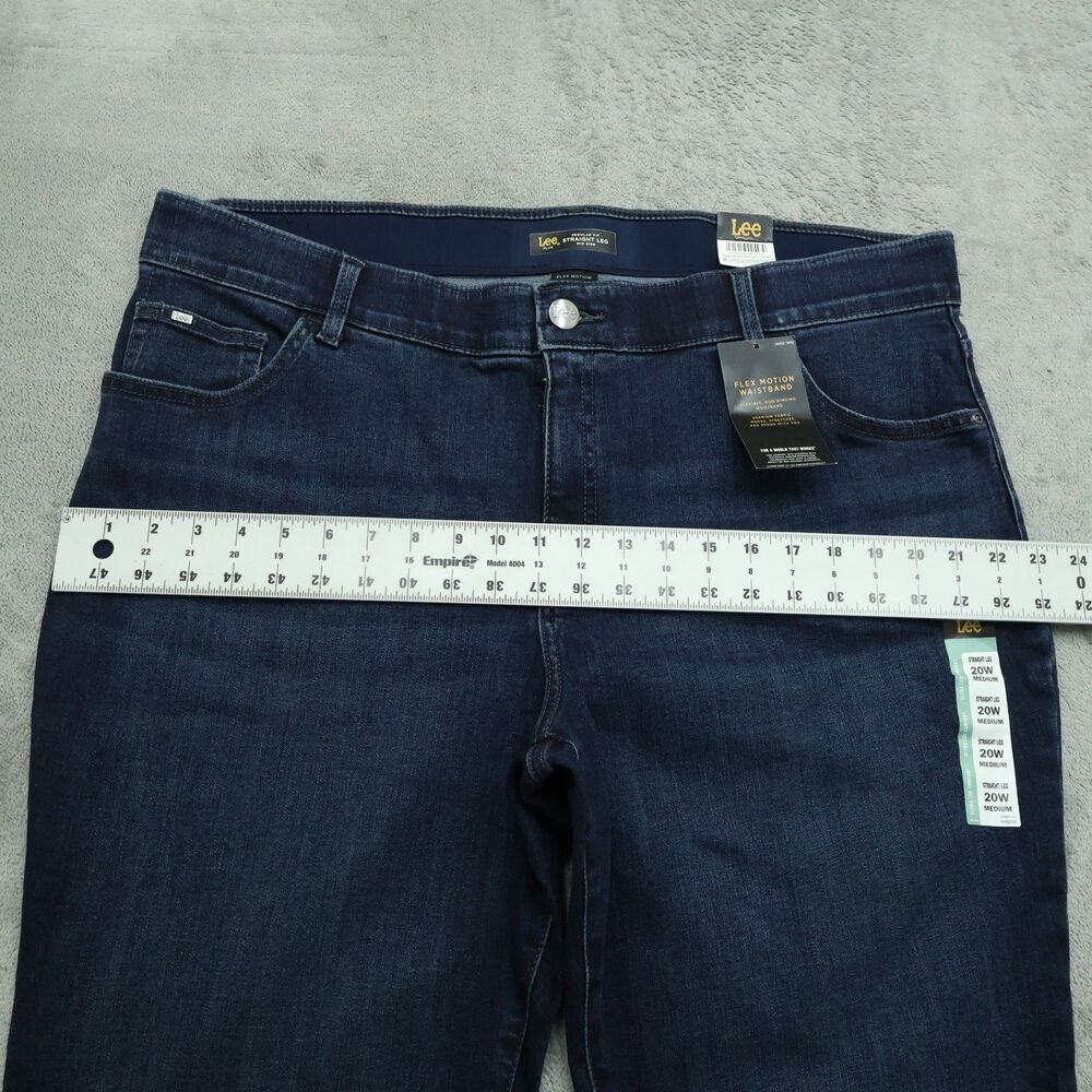 Lee Plus Jeans Women's Size 20W High-Rise Flex Straight Leg Denim 31" Inseam NWT - Picture 8 of 16